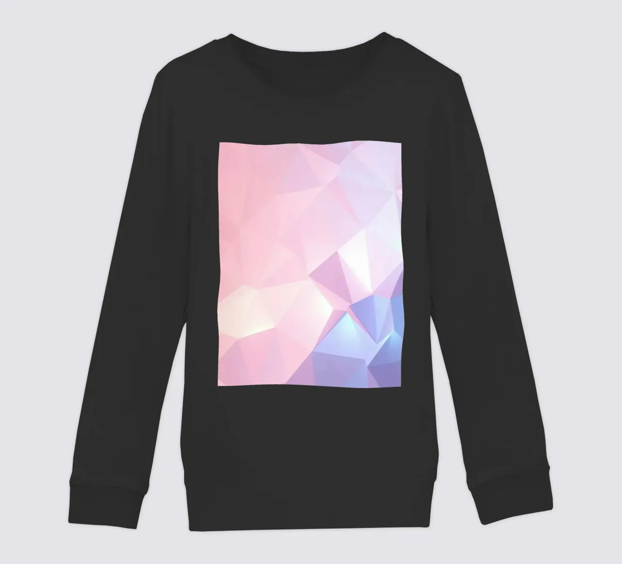 geometric pattern with soft pastels creating calming atmosph kids sweatshirt by DesignDoodle