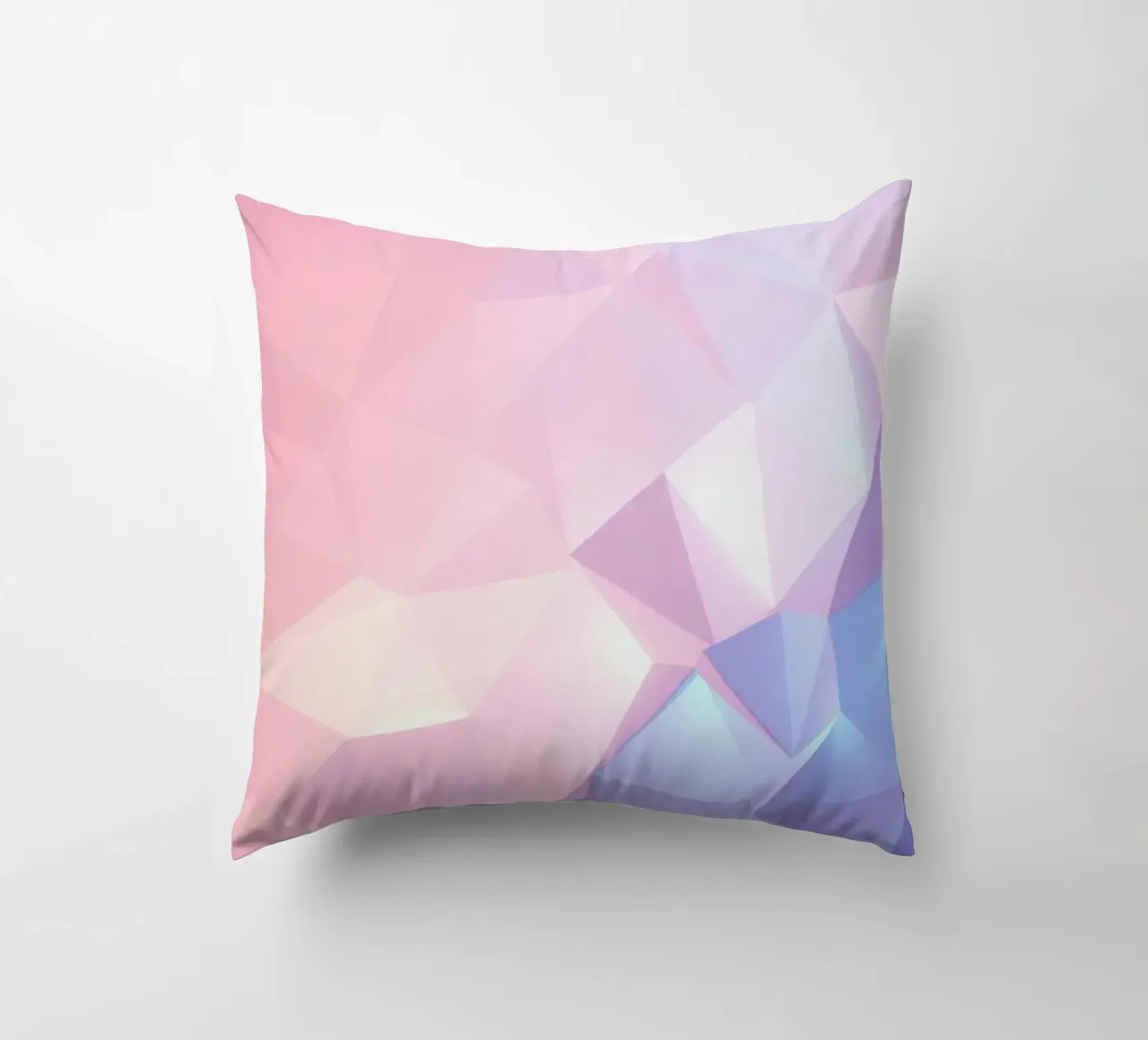 geometric pattern with soft pastels creating calming atmosph decorative cushion by DesignDoodle