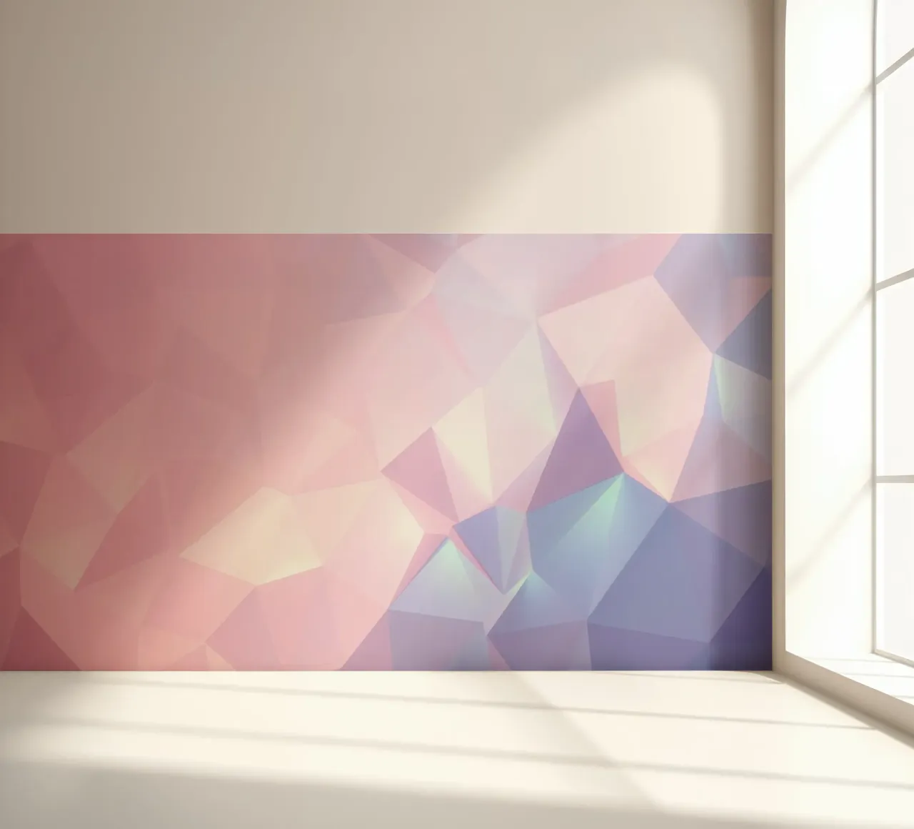 geometric pattern with soft pastels creating calming atmosph photo wallpaper by DesignDoodle