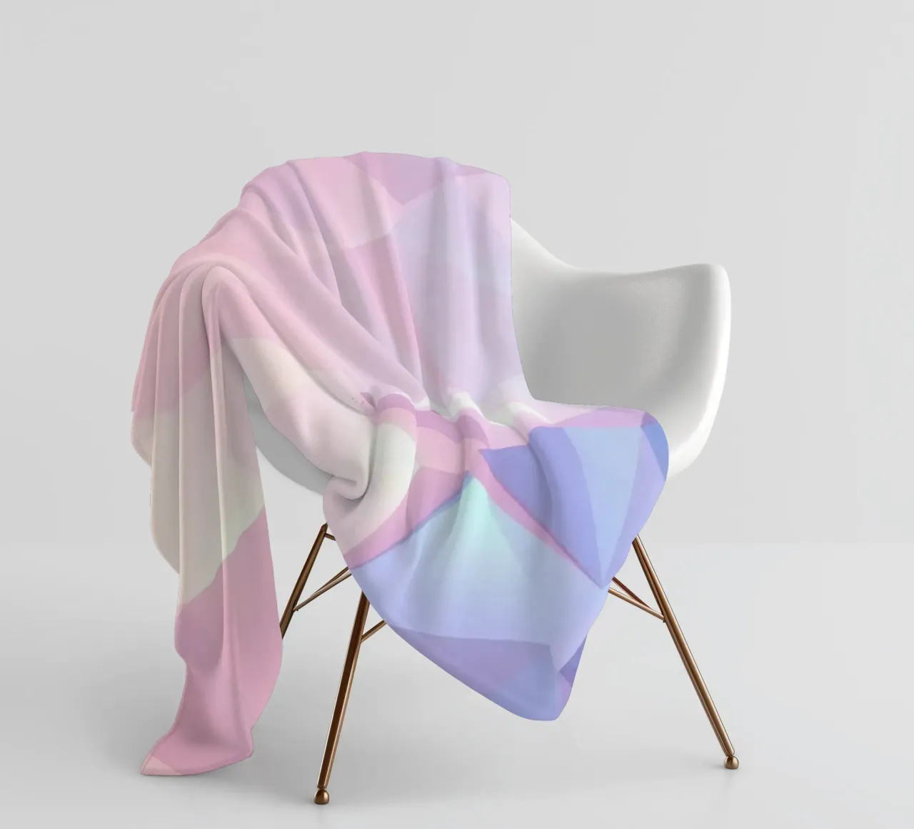 geometric pattern with soft pastels creating calming atmosph fleece blanket by DesignDoodle