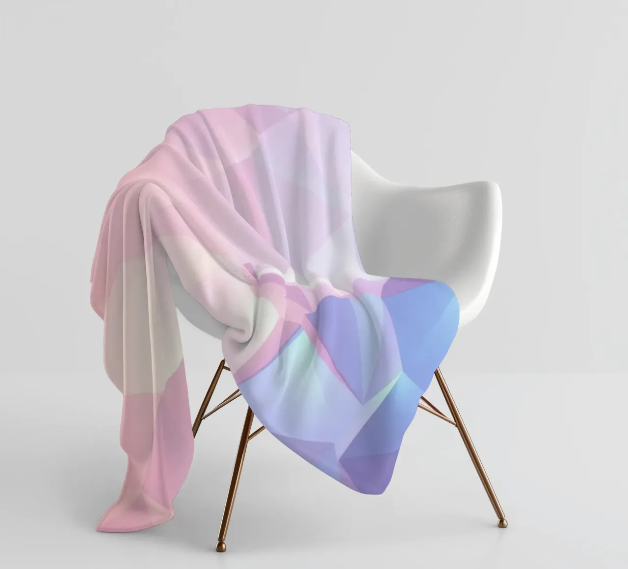 geometric pattern with soft pastels creating calming atmosph fleece blanket by DesignDoodle