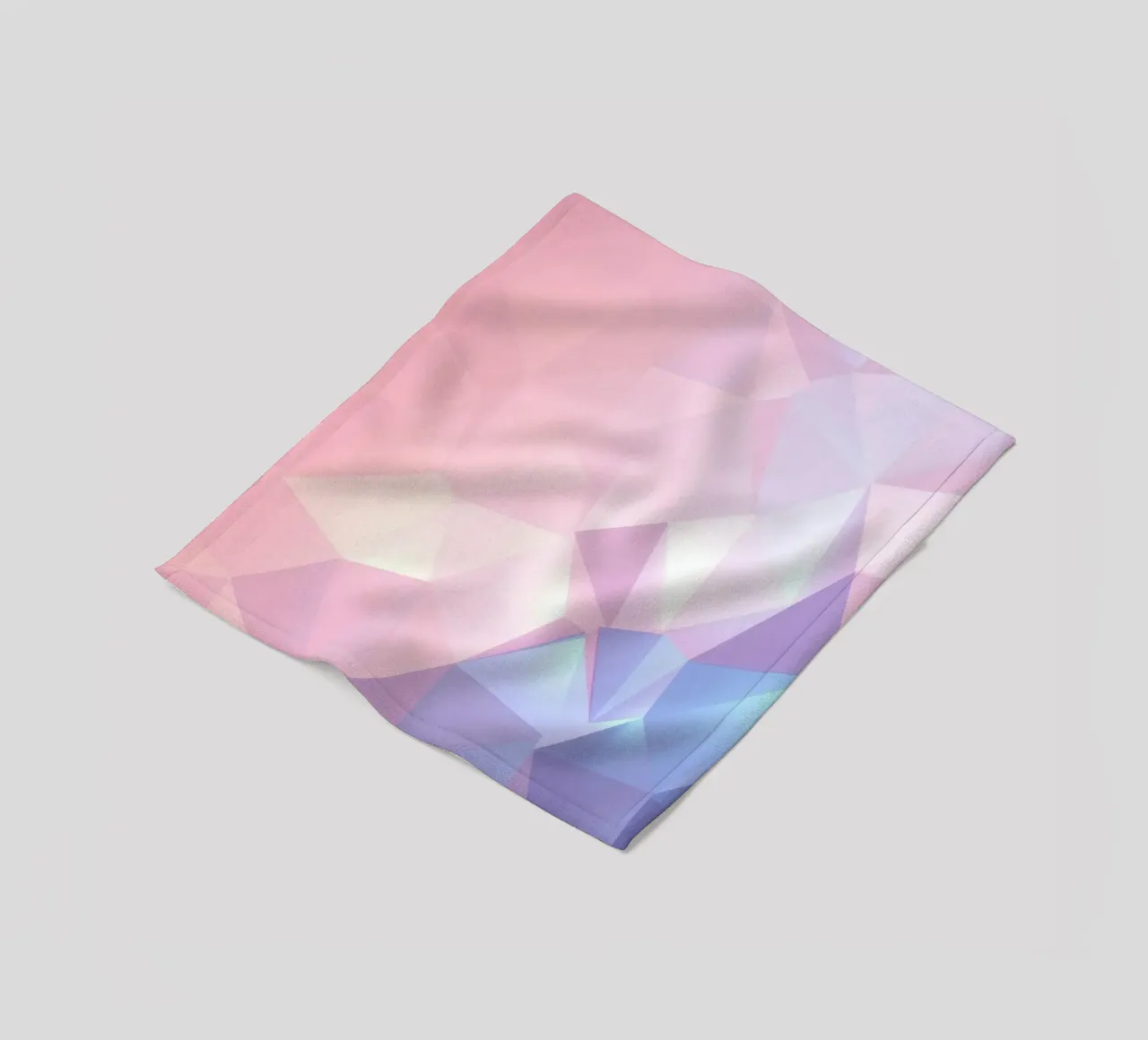 geometric pattern with soft pastels creating calming atmosph fleece blanket by DesignDoodle