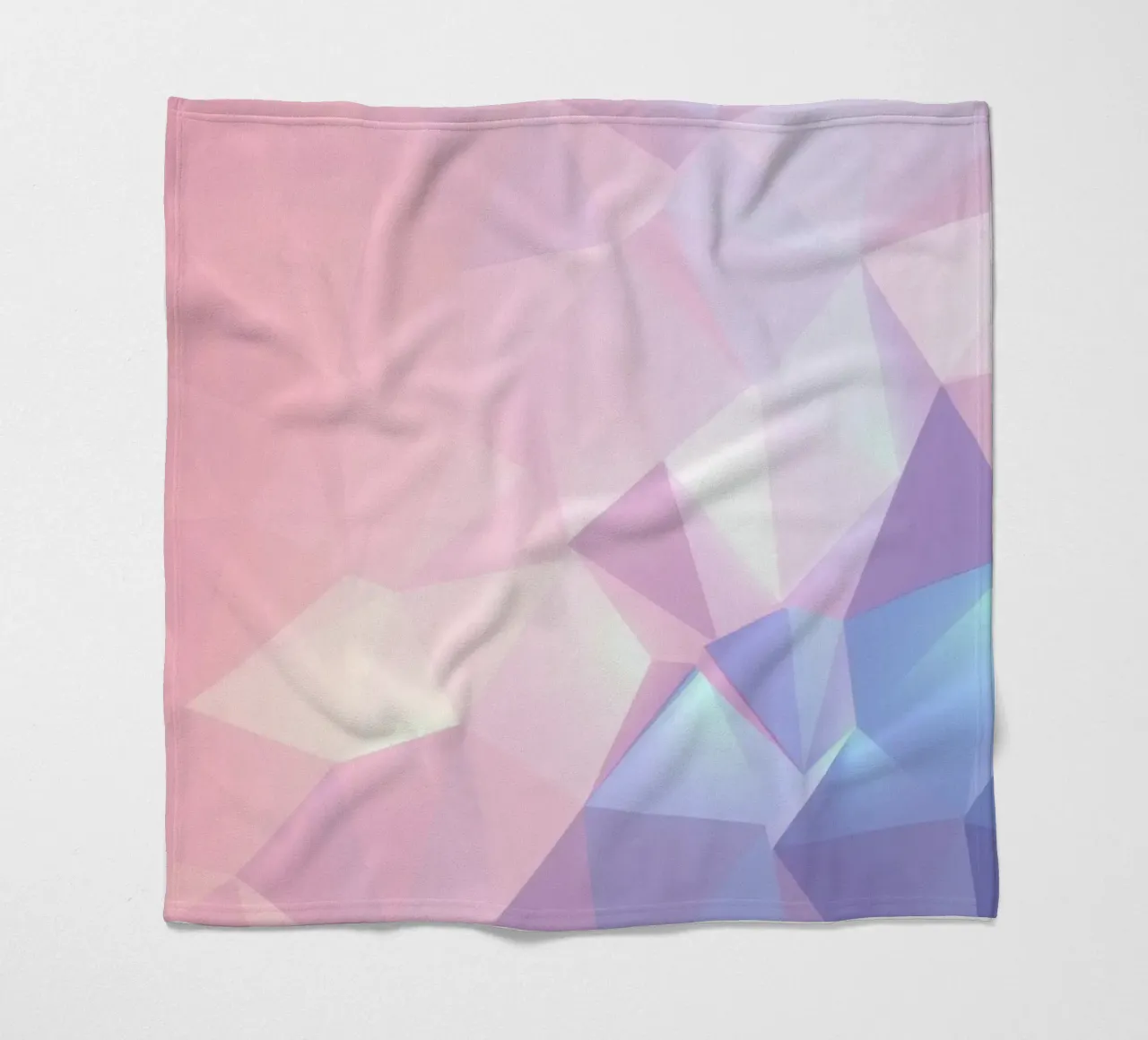 geometric pattern with soft pastels creating calming atmosph fleece blanket by DesignDoodle