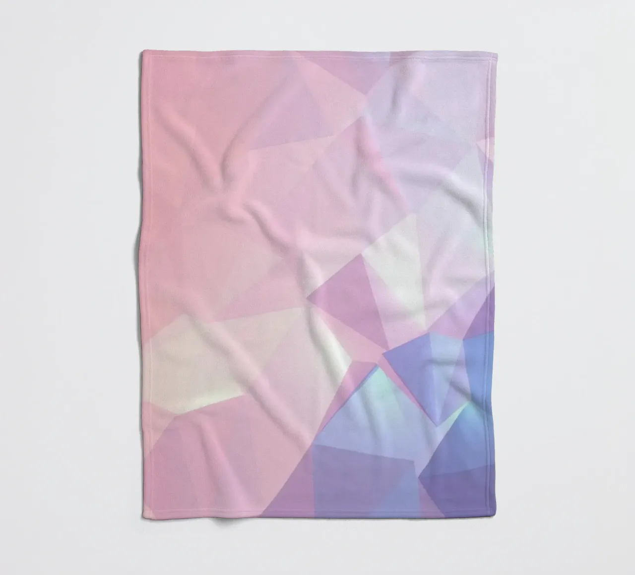 geometric pattern with soft pastels creating calming atmosph fleece blanket by DesignDoodle