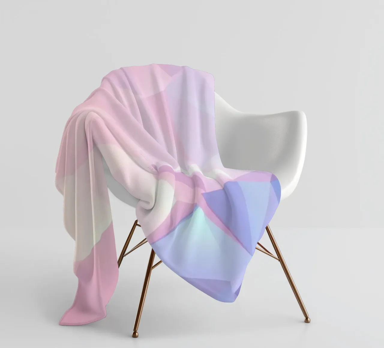 geometric pattern with soft pastels creating calming atmosph fleece blanket by DesignDoodle