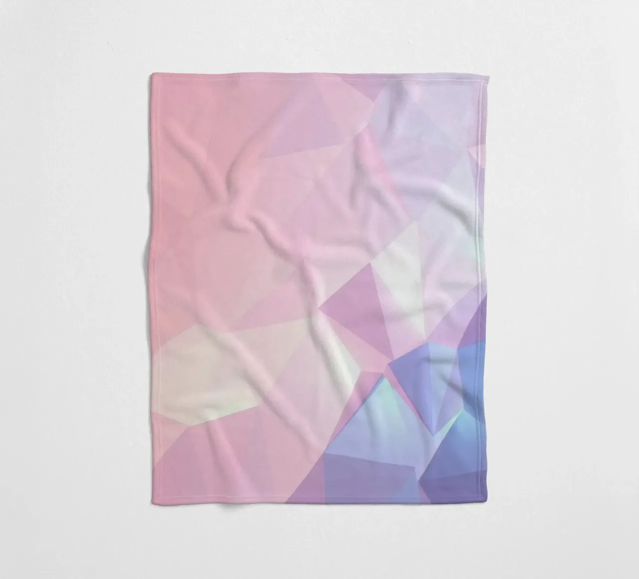 geometric pattern with soft pastels creating calming atmosph fleece blanket by DesignDoodle