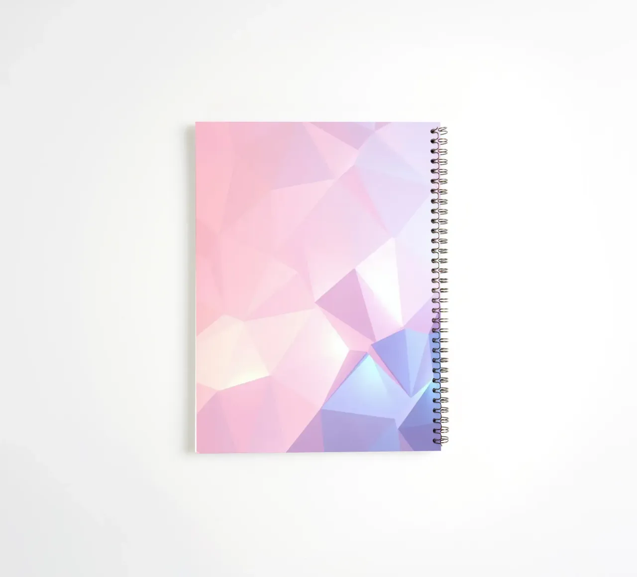 geometric pattern with soft pastels creating calming atmosph spiral notebook by DesignDoodle
