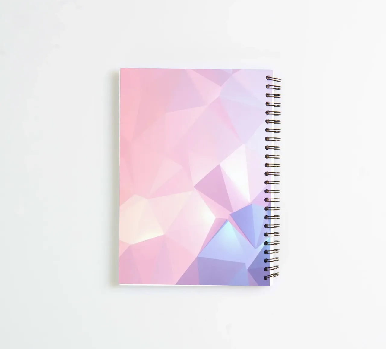 geometric pattern with soft pastels creating calming atmosph spiral notebook by DesignDoodle