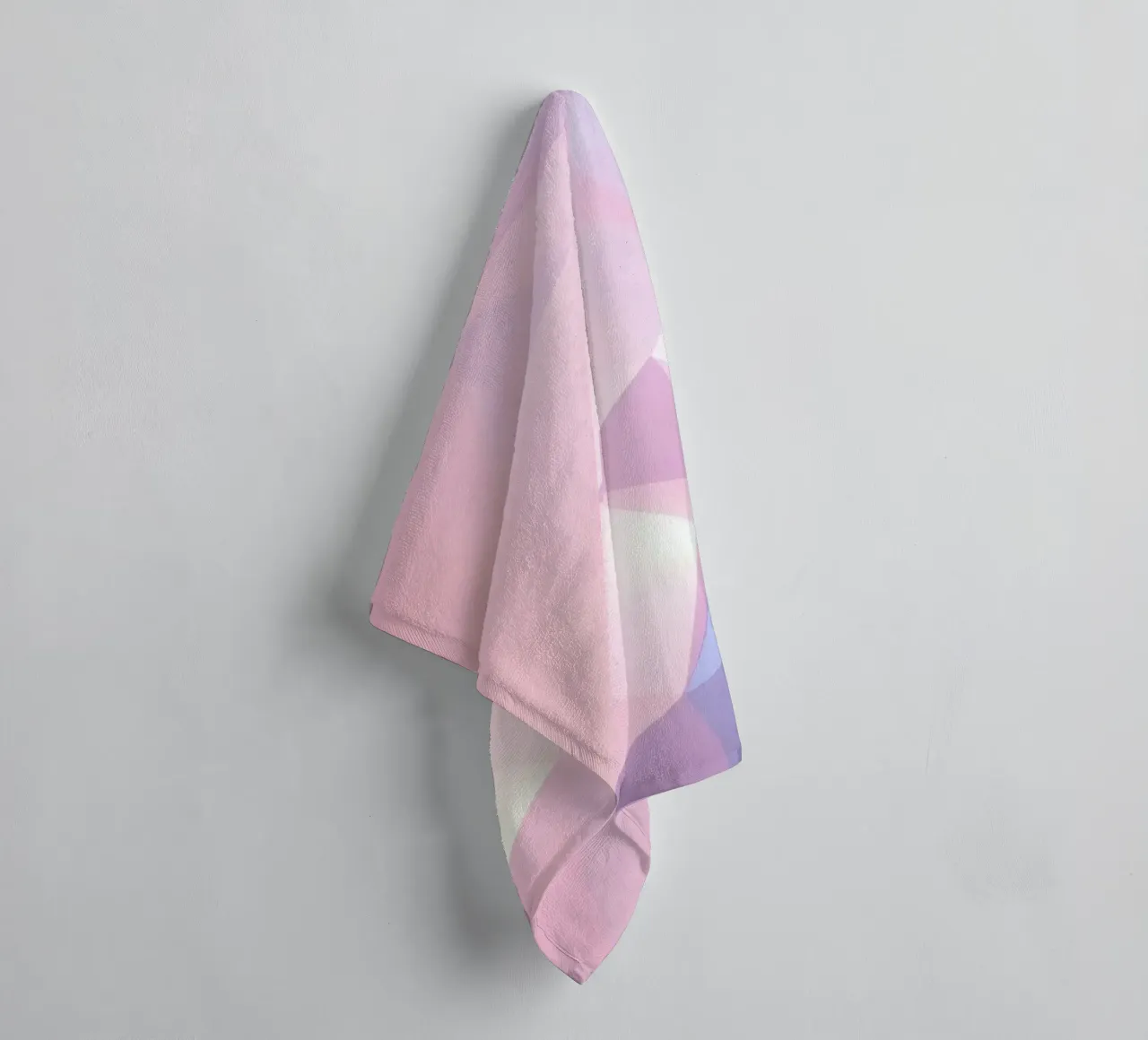 geometric pattern with soft pastels creating calming atmosph towel by DesignDoodle