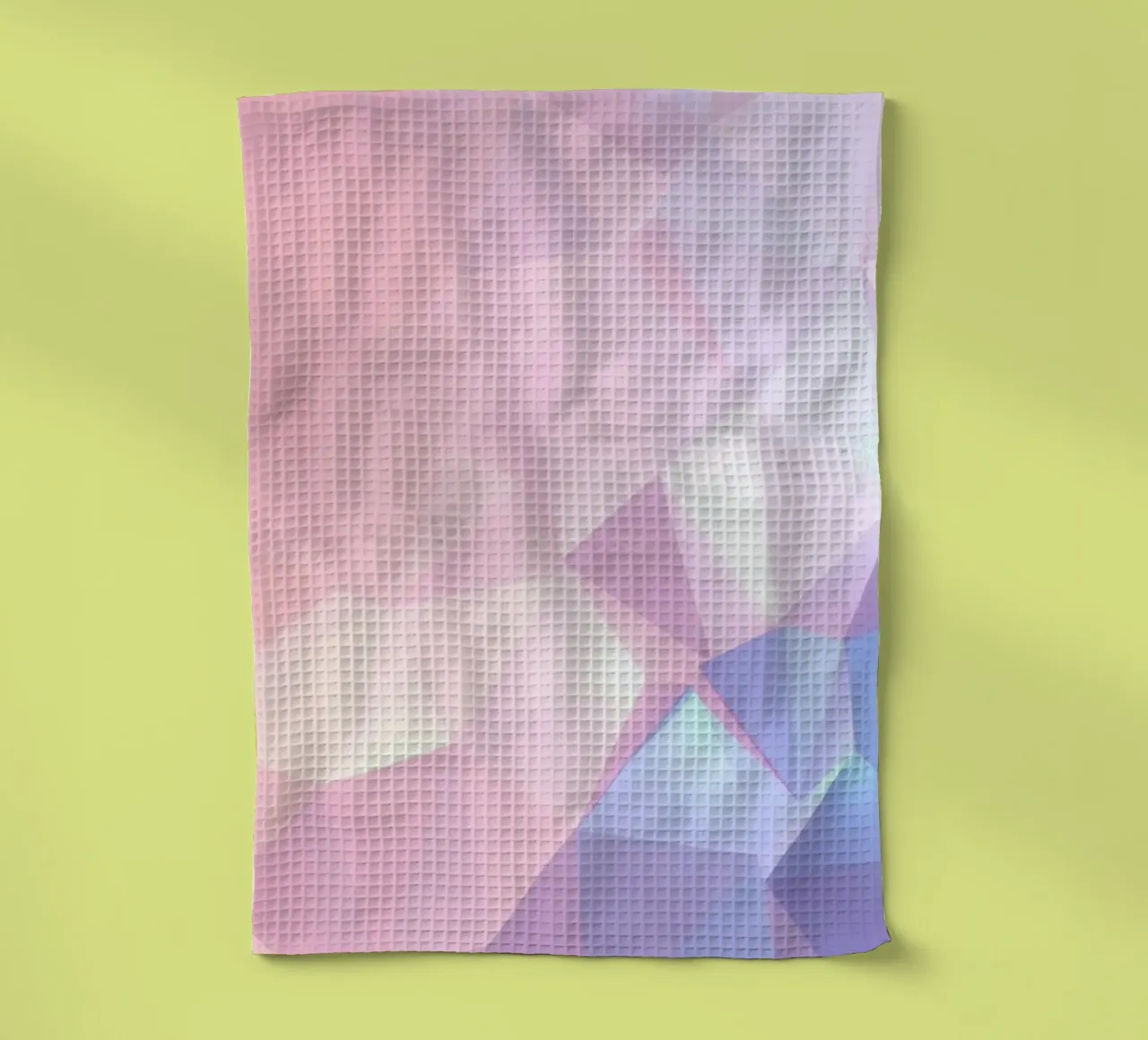 geometric pattern with soft pastels creating calming atmosph tea towel by DesignDoodle