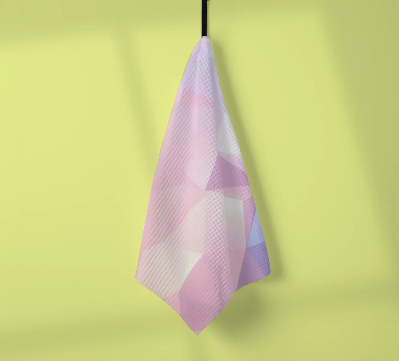geometric pattern with soft pastels creating calming atmosph tea towel by DesignDoodle