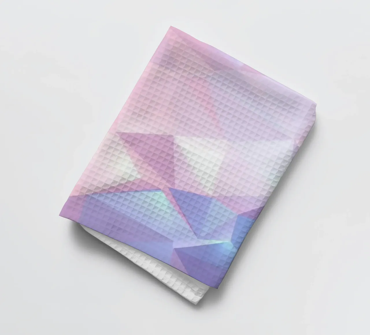 geometric pattern with soft pastels creating calming atmosph tea towel by DesignDoodle