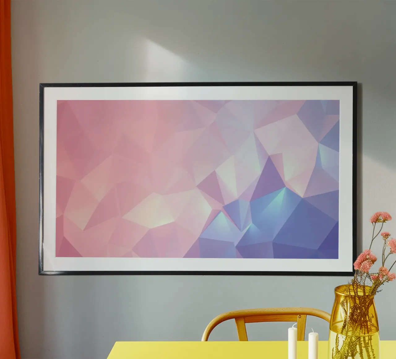 geometric pattern with soft pastels creating calming atmosph poster by DesignDoodle