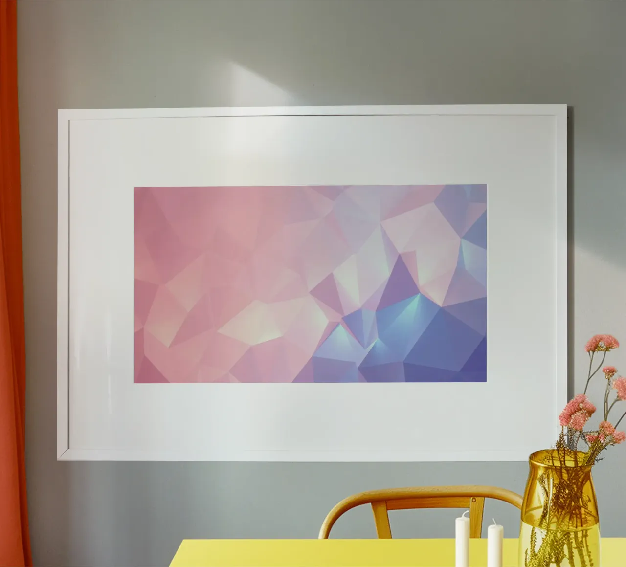 geometric pattern with soft pastels creating calming atmosph poster by DesignDoodle