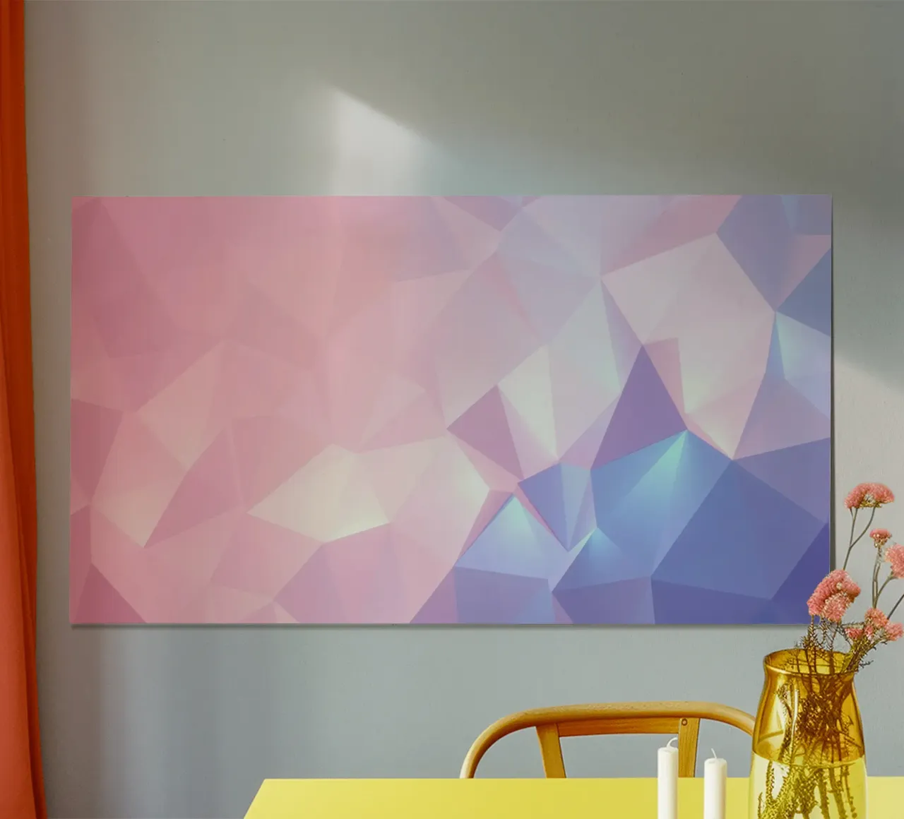 geometric pattern with soft pastels creating calming atmosph poster by DesignDoodle