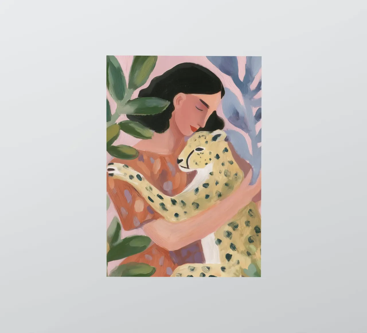 Boho Cheetah Print, Botanical Print sticker by Boheme