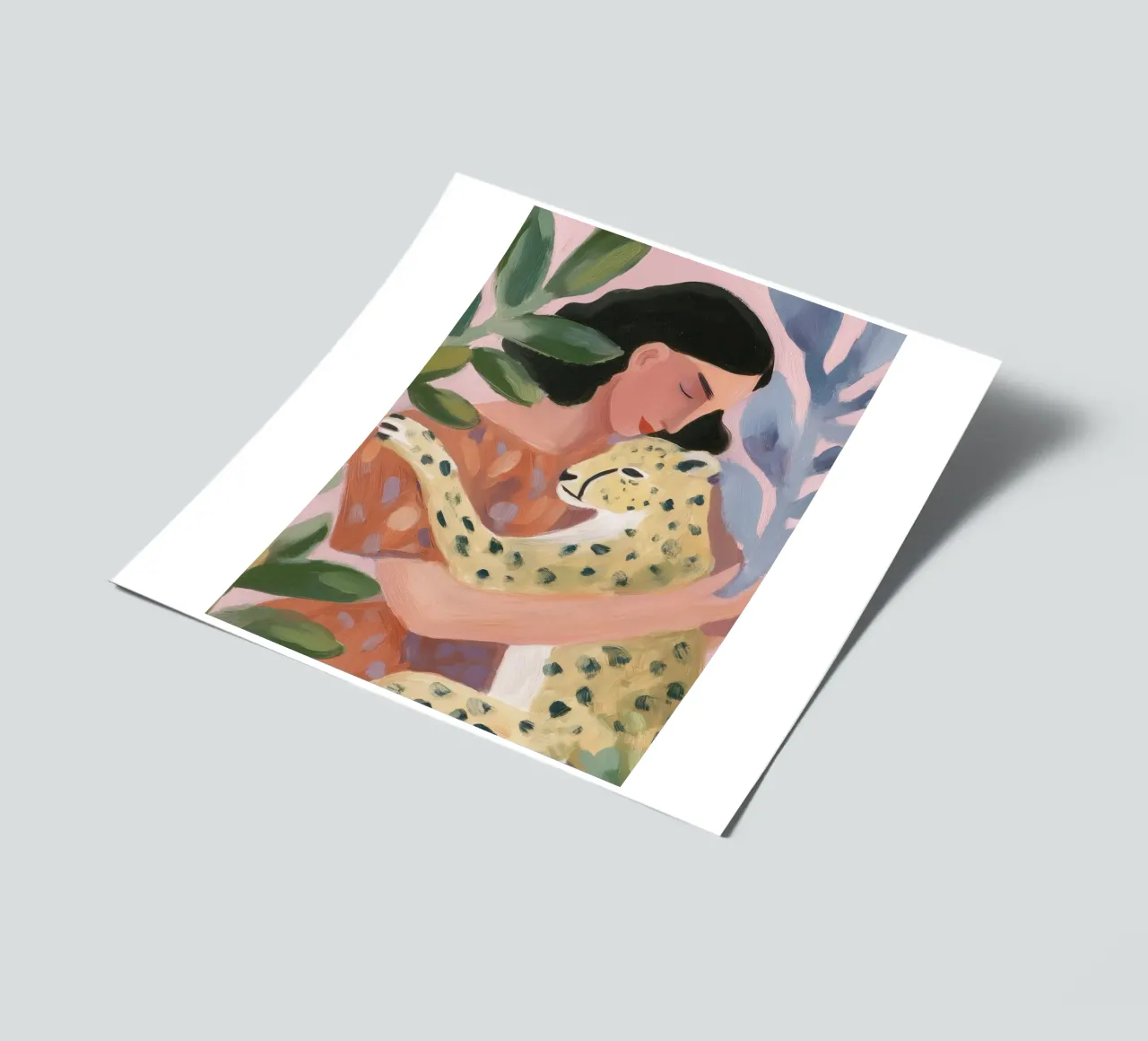 Boho Cheetah Print, Botanical Print sticker sheet by Boheme