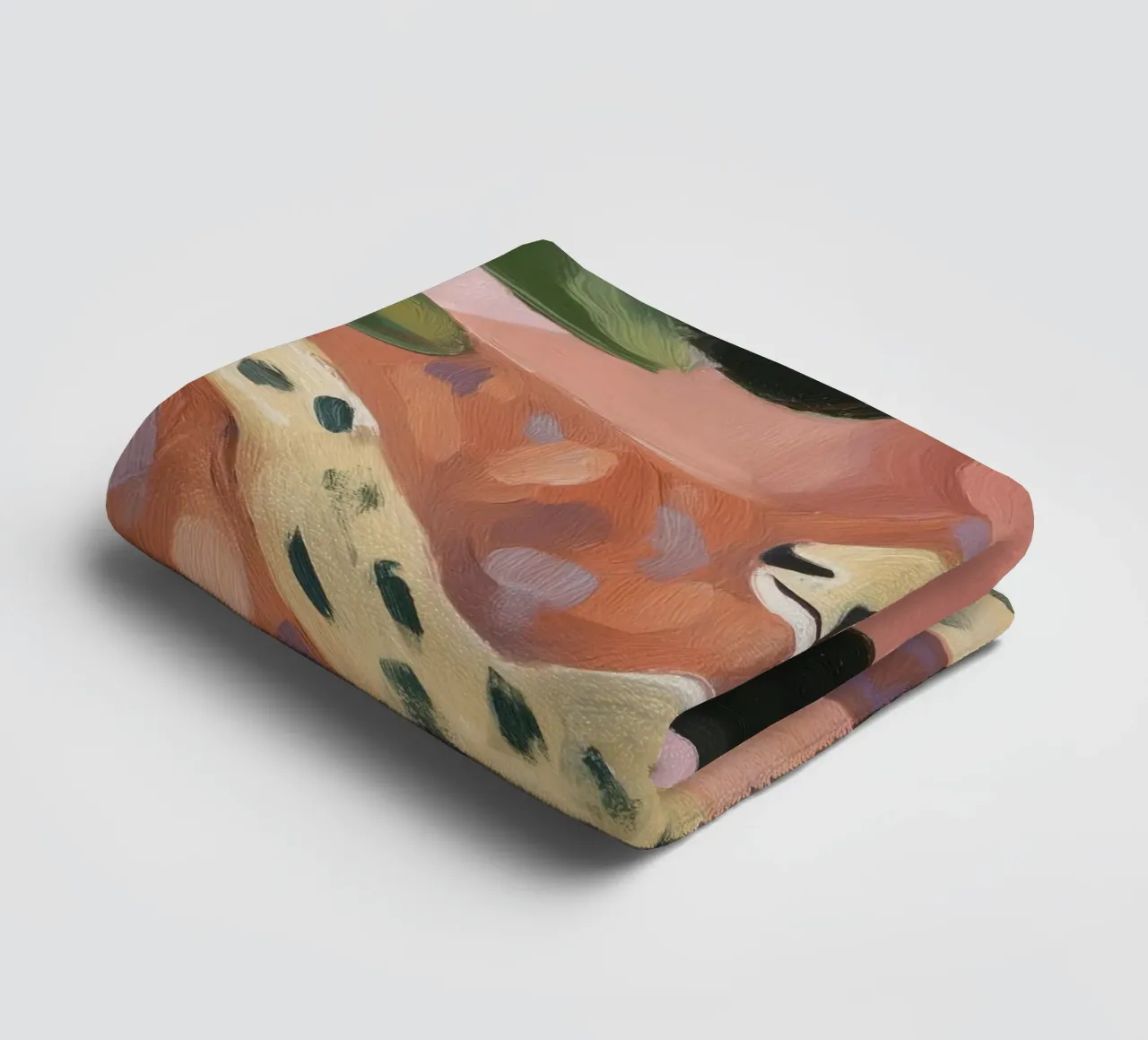 Boho Gepard Druck, Botanischer Druck Handtuch von Boheme