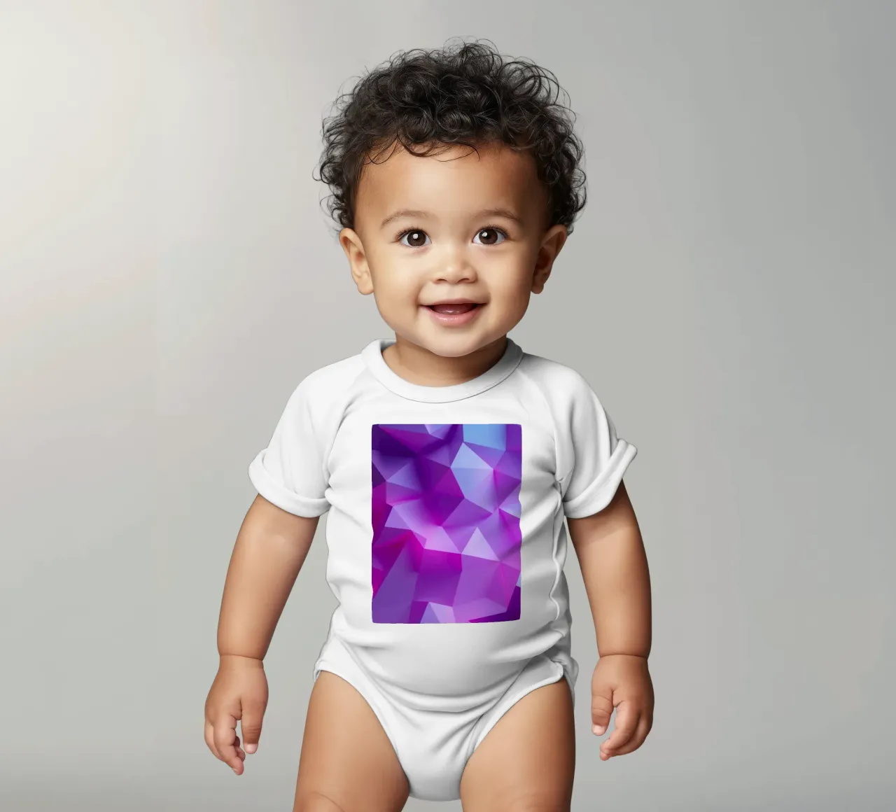 Sfondo astratto con sfumature multiple e gradiente body neonato maniche corte da DesignDoodle