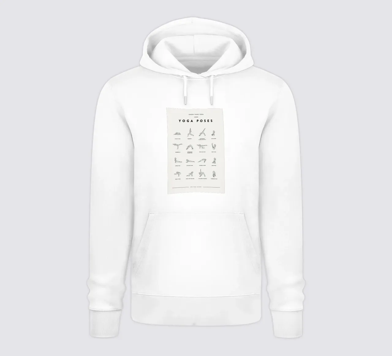 Yoga Chart 2 felpa con cappuccio da daylight design studio