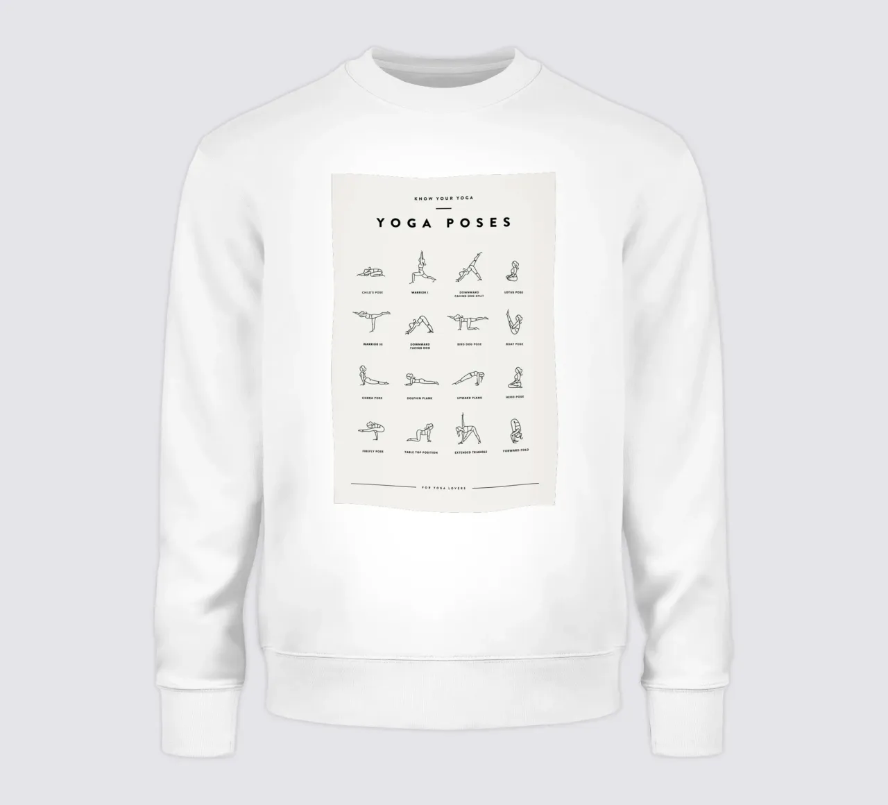 Yoga Chart 2 sudadera de daylight design studio