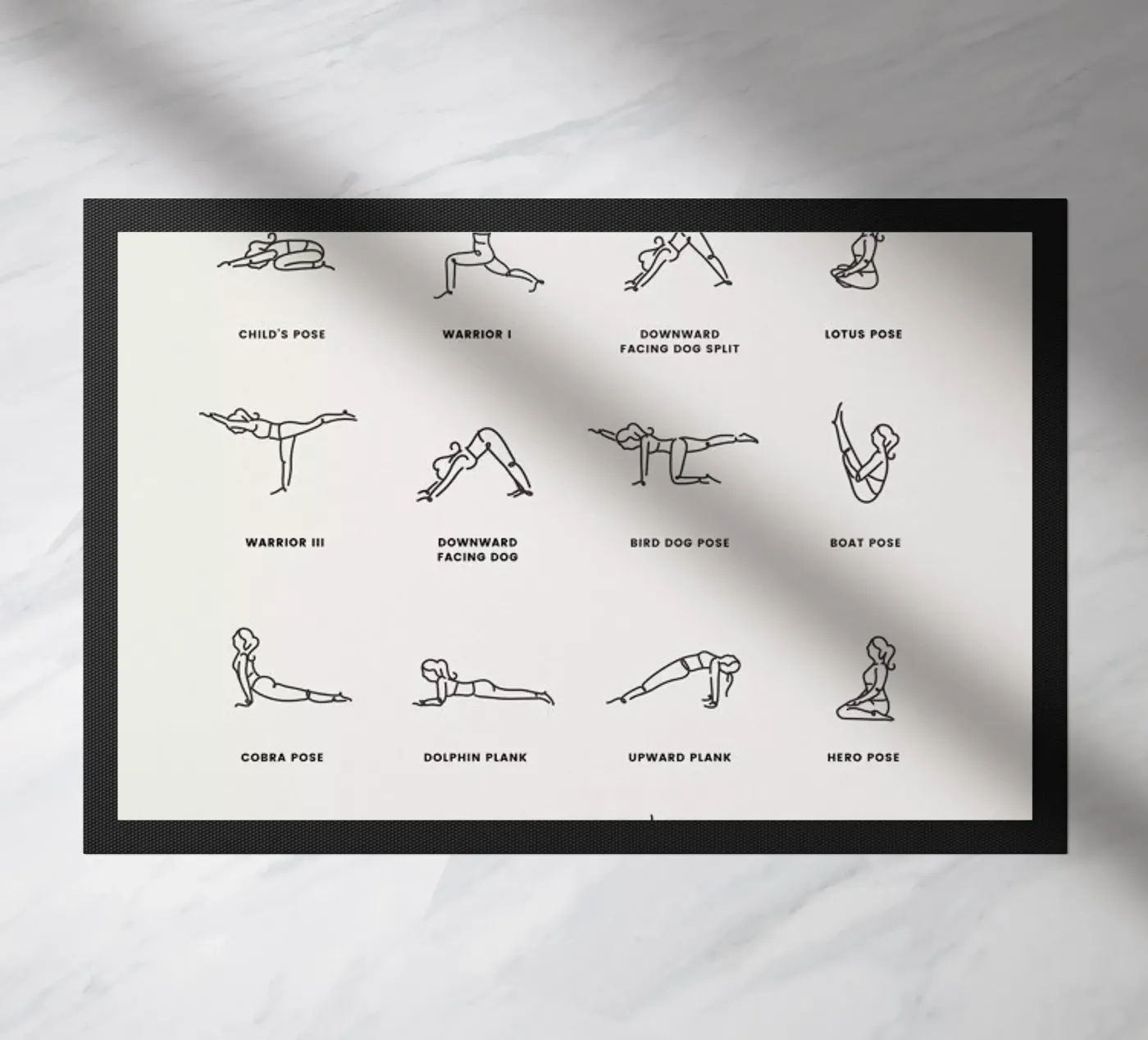 Yoga Chart 2 Fußmatte von daylight design studio