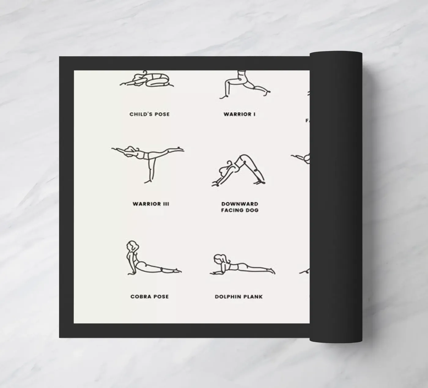 Yoga Chart 2 Fußmatte von daylight design studio