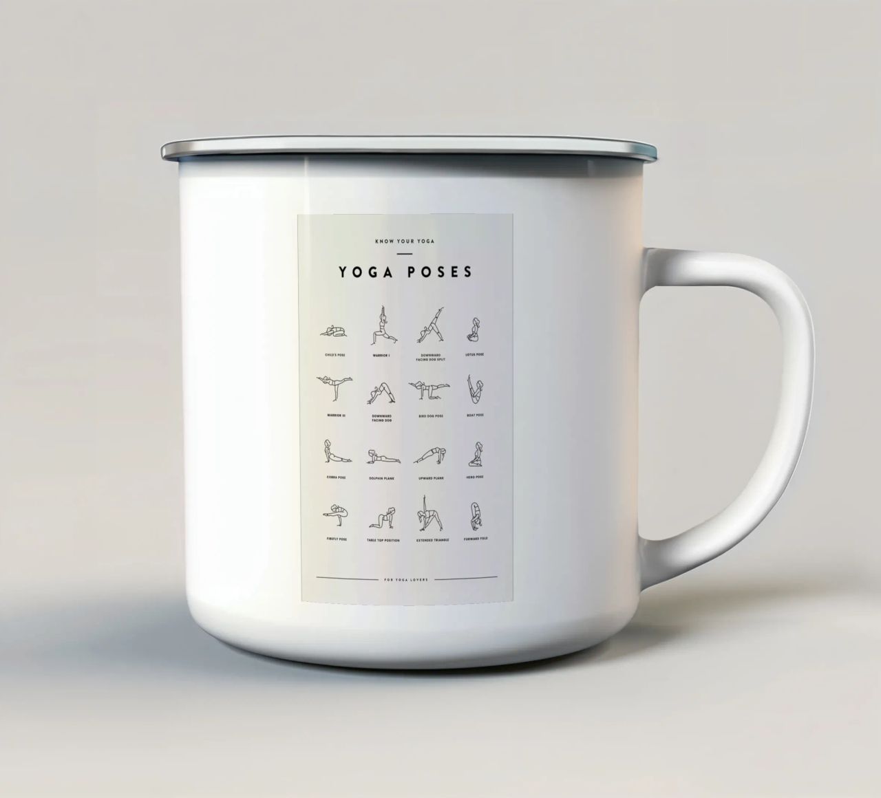 Yoga Chart 2 tazza in smalto da daylight design studio