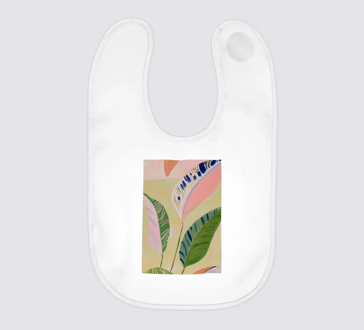 Estampado botánico, Estampado de palmeras babero de Boheme