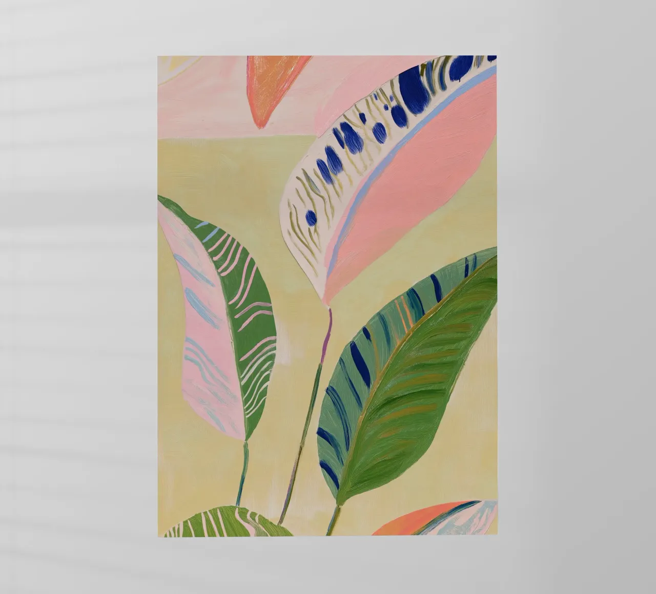 Estampado botánico, Estampado de palmeras lámina retroiluminada de Boheme