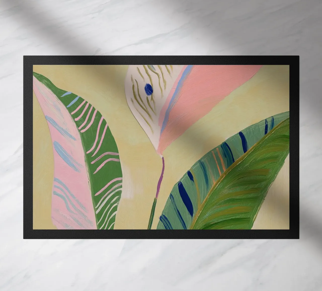 Botanical Print, Palm Print doormat by Boheme