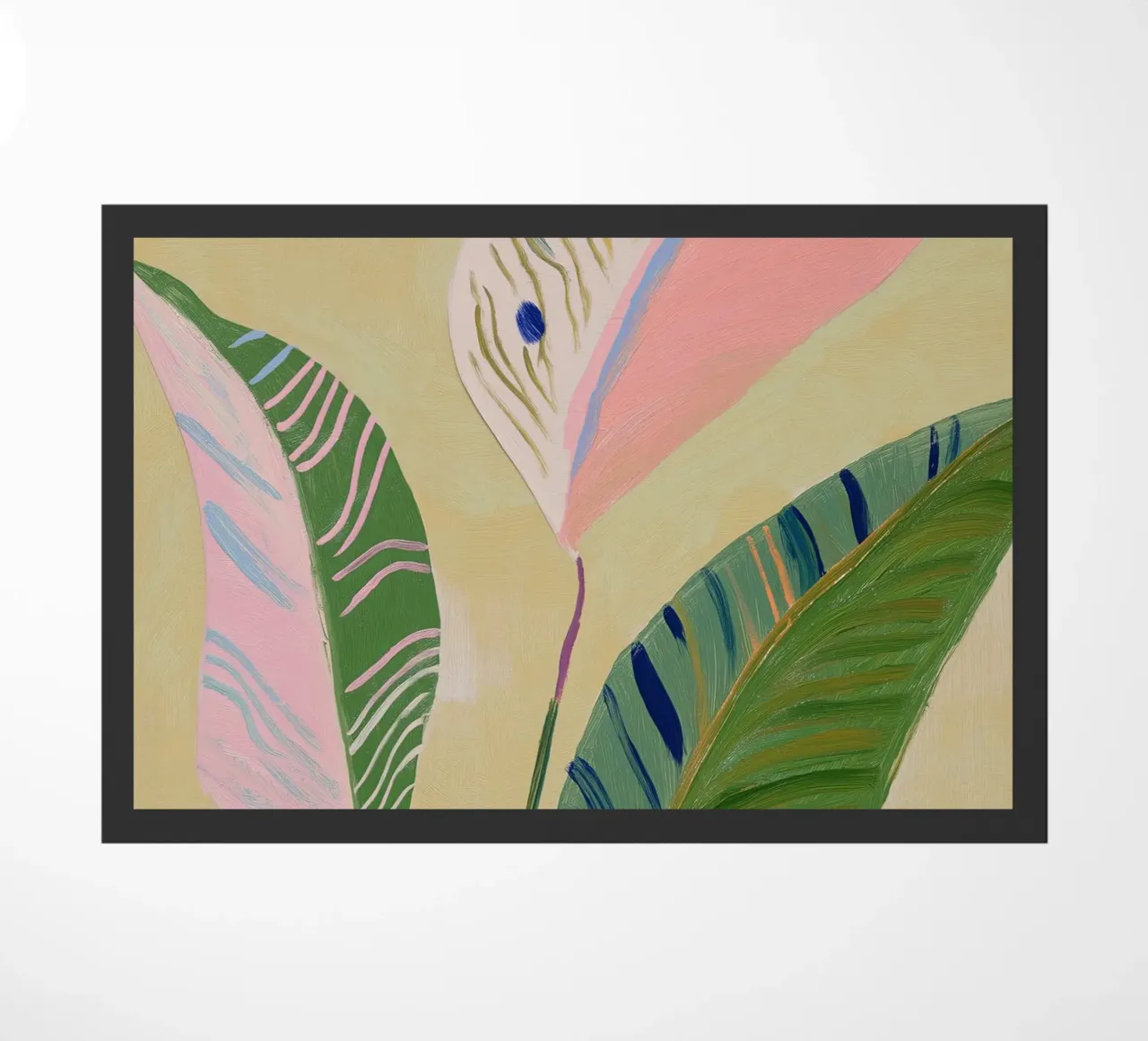 Botanical Print, Palm Print doormat by Boheme