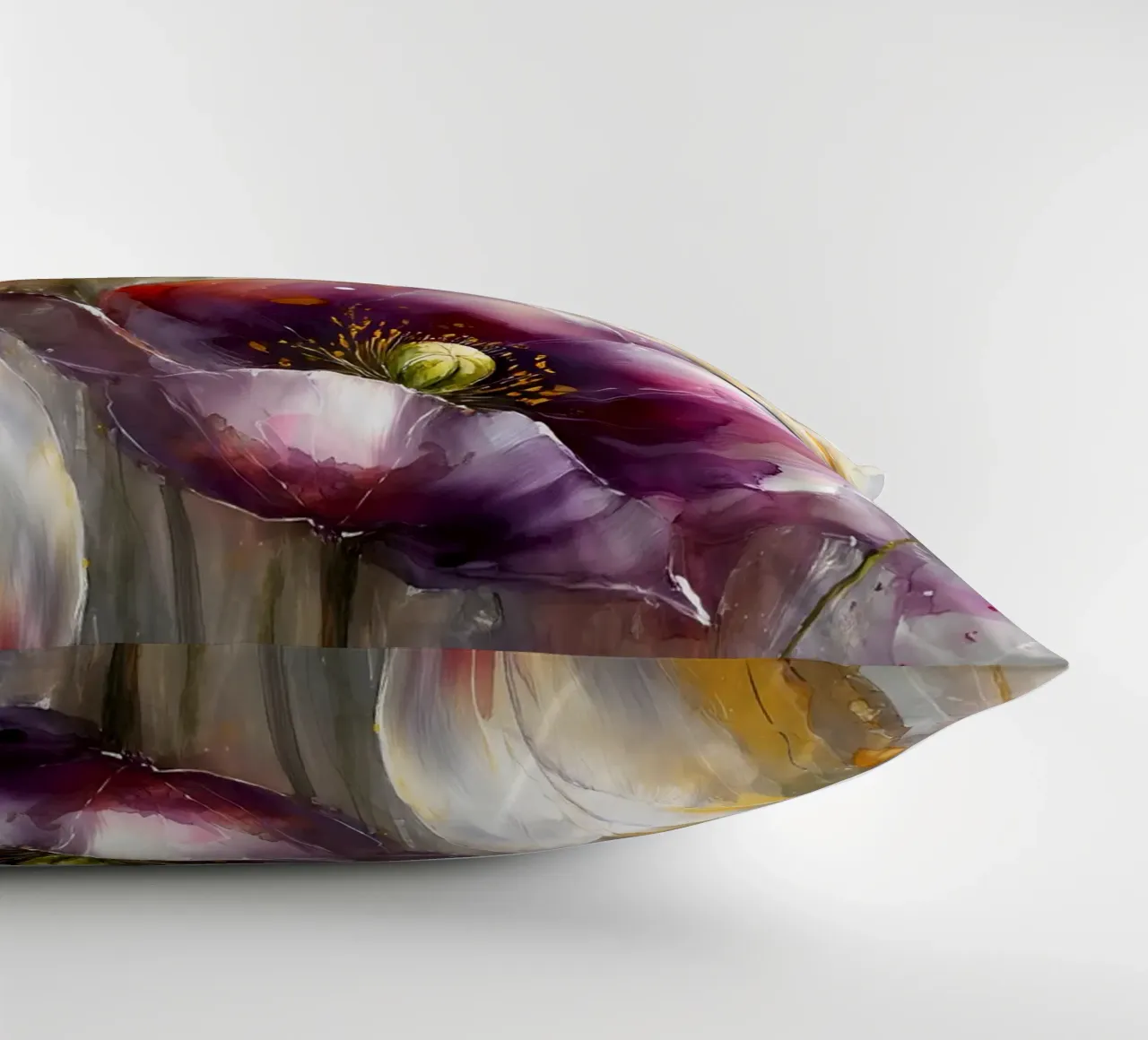 Wildflowers Poppy Abstract art B cuscino da Mateo