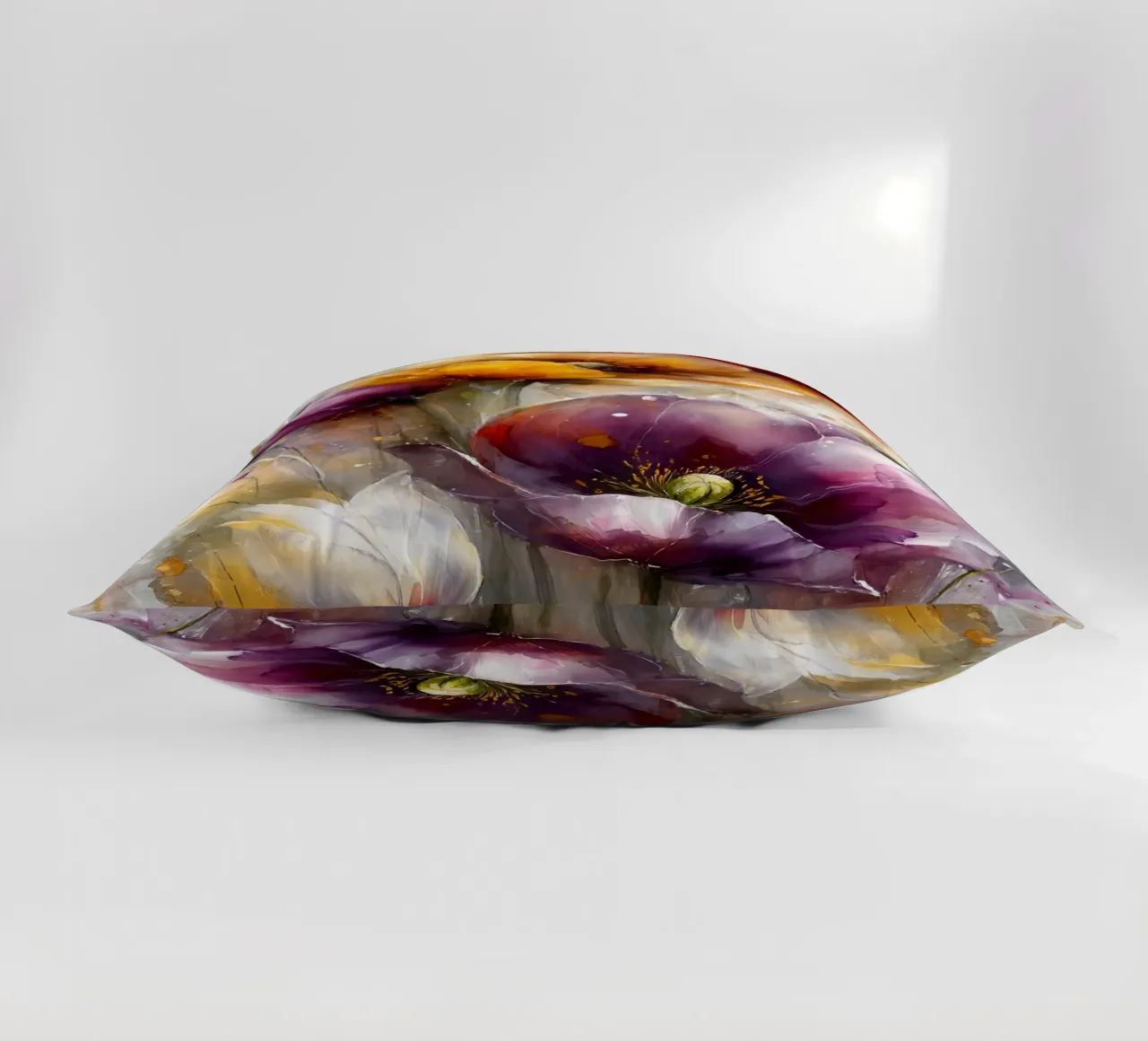 Wildflowers Poppy Abstract art B cuscino da Mateo