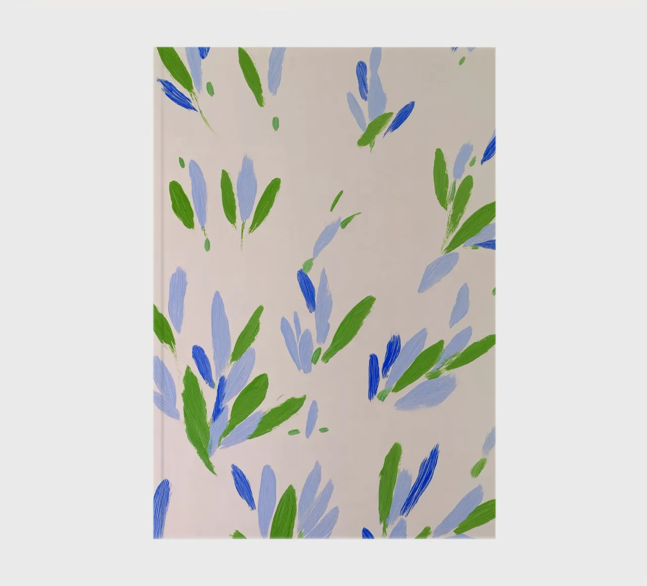 Abstract Flower Print, Botanical Print, Floral Art notebook by Boheme
