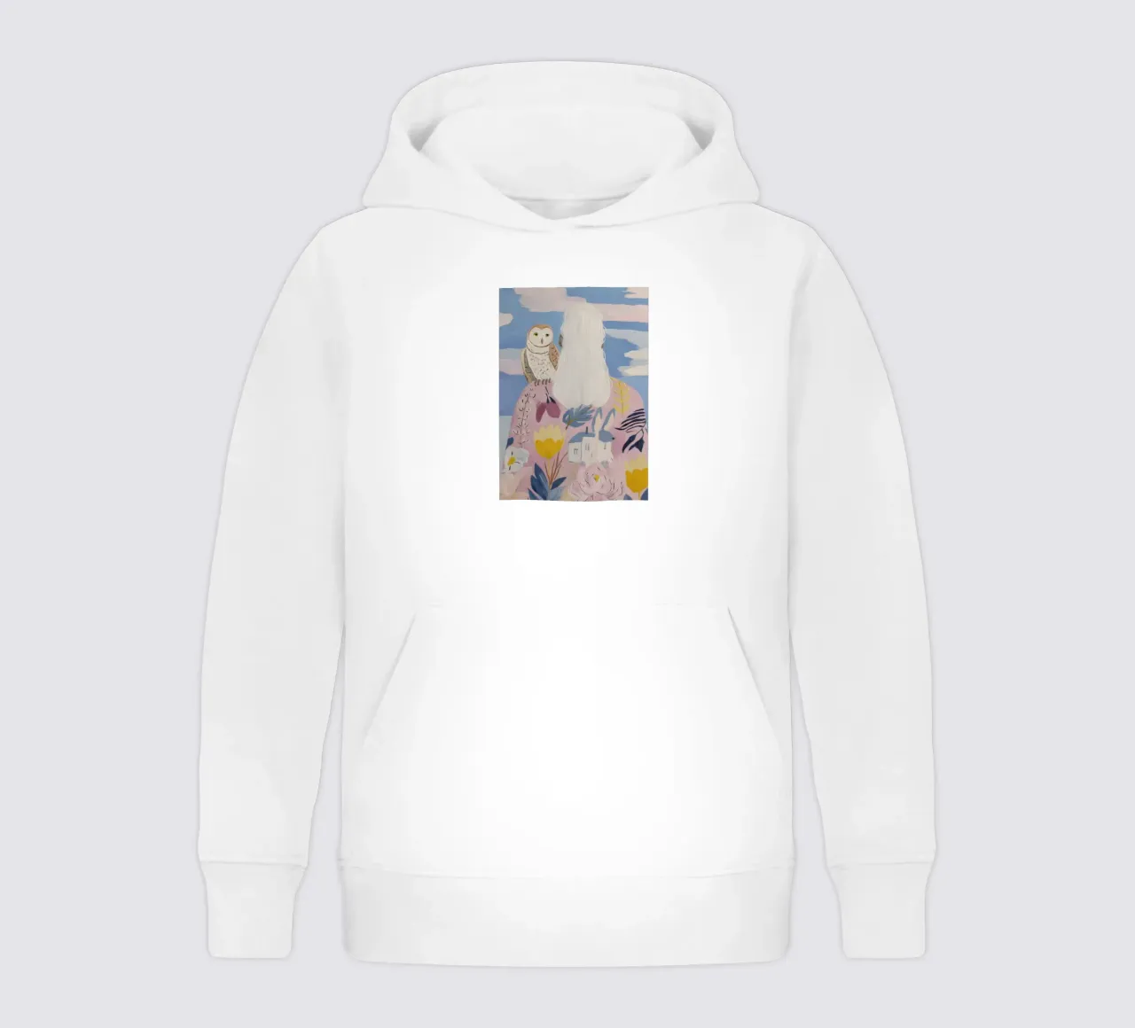Boho Folk Druck, Eule Druck Kinder Hoodie von Boheme