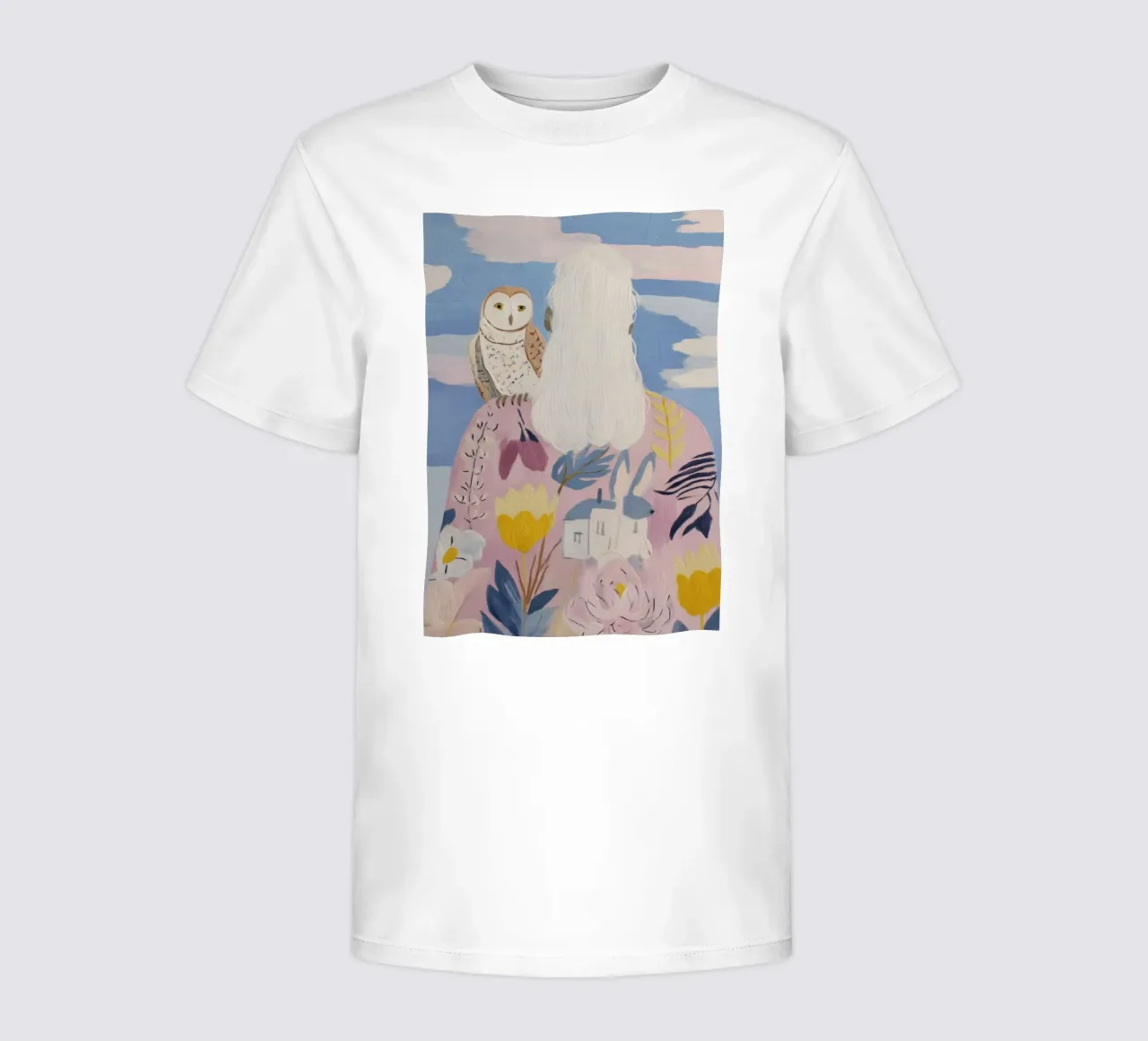 Boho Folk Print, Owl Print kids t-shirt by Boheme