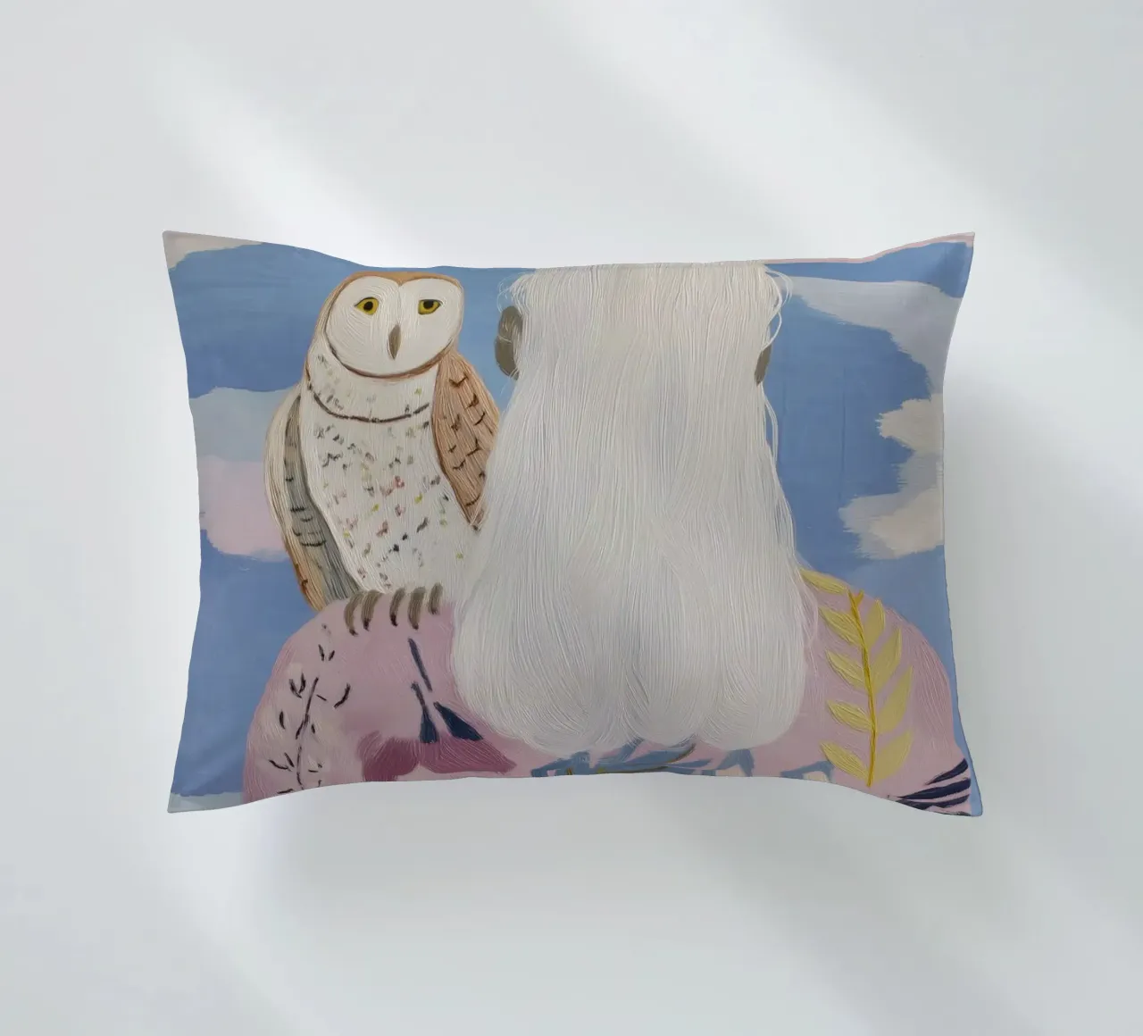Boho Folk Print, Owl Print decorative cushion by Boheme