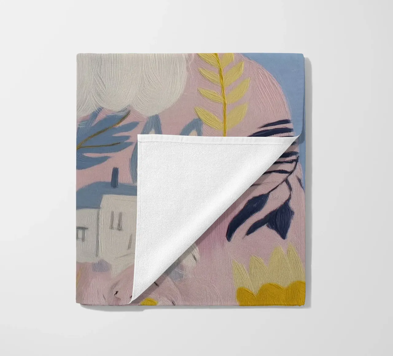 Boho Folk Print, Uil Print strandhanddoek van Boheme