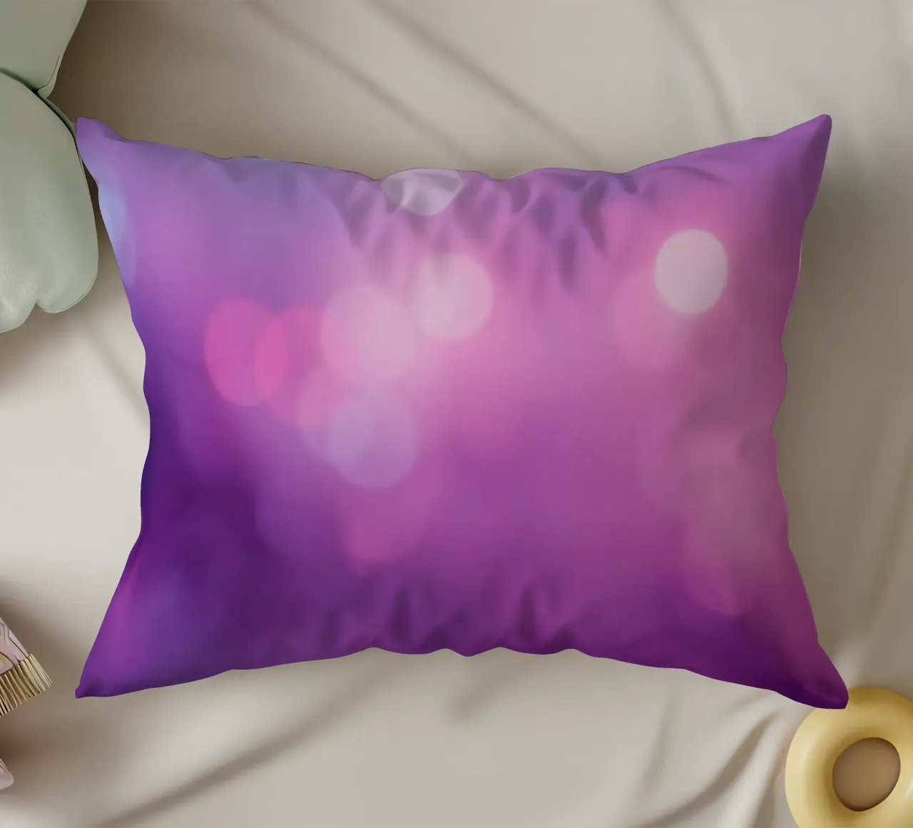 Gli effetti bokeh colorati creano un'atmosfera da sogno ad un livello di cuscino da DesignDoodle
