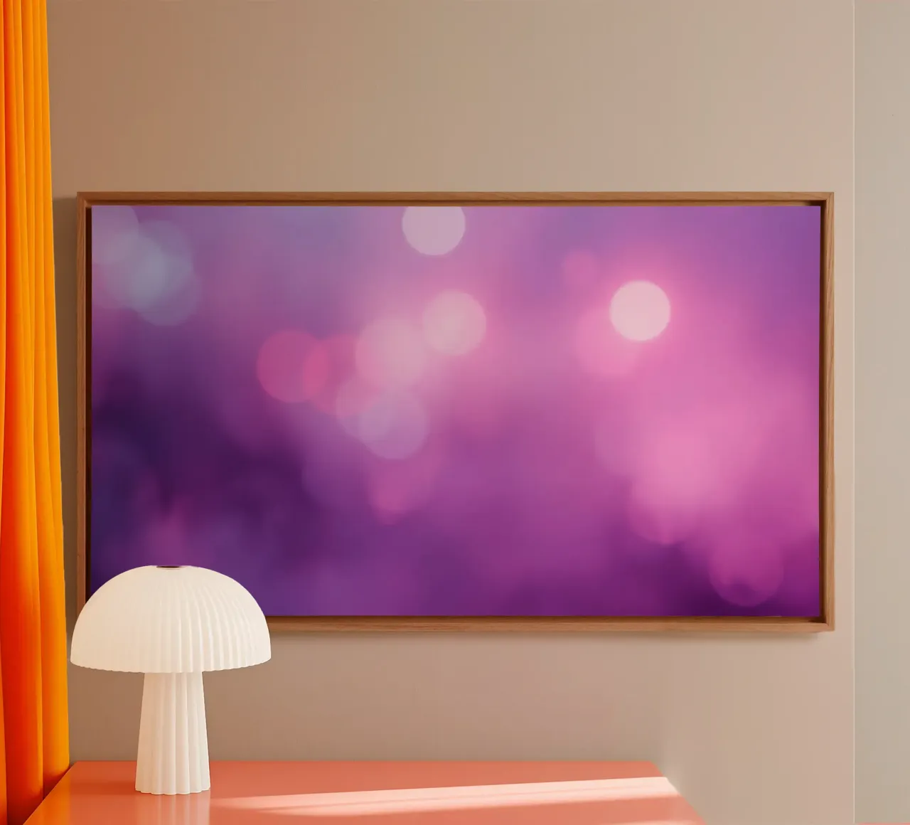 Colorful bokeh effects create a dreamy atmosphere at an even canvas by DesignDoodle