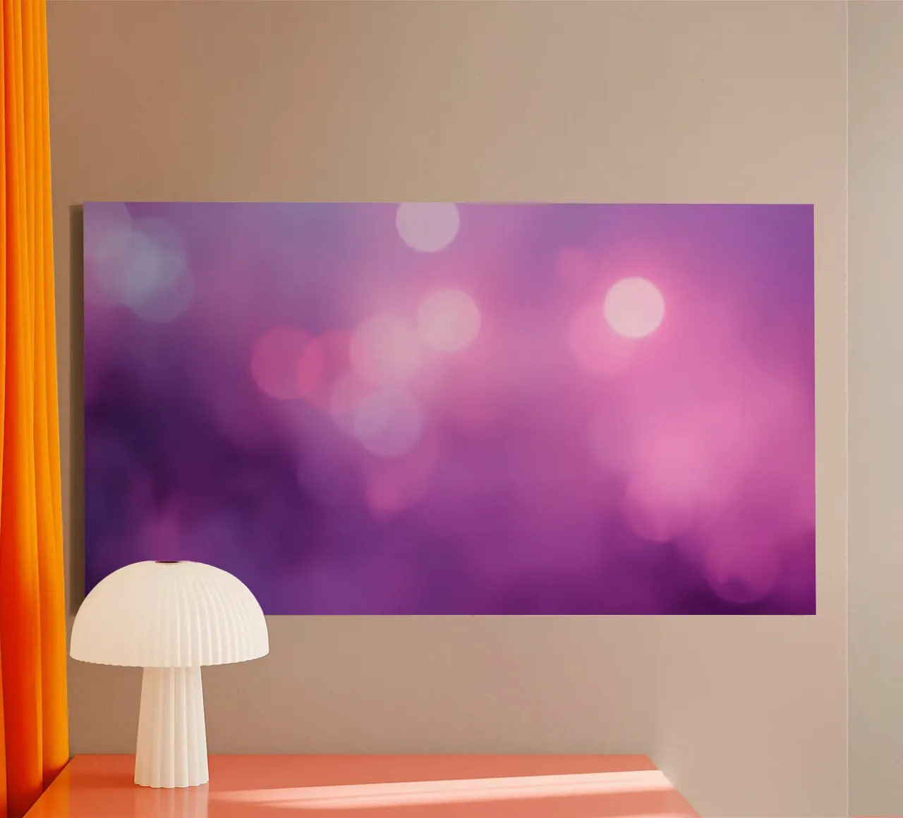 Colorful bokeh effects create a dreamy atmosphere at an even canvas by DesignDoodle