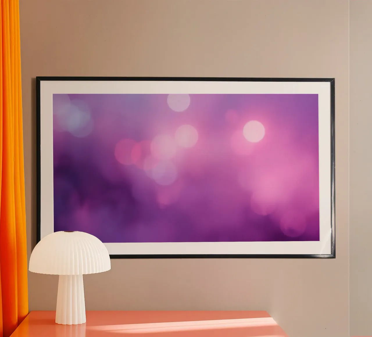 Kleurrijke bokeh-effecten creëren een dromerige sfeer op een even poster van DesignDoodle