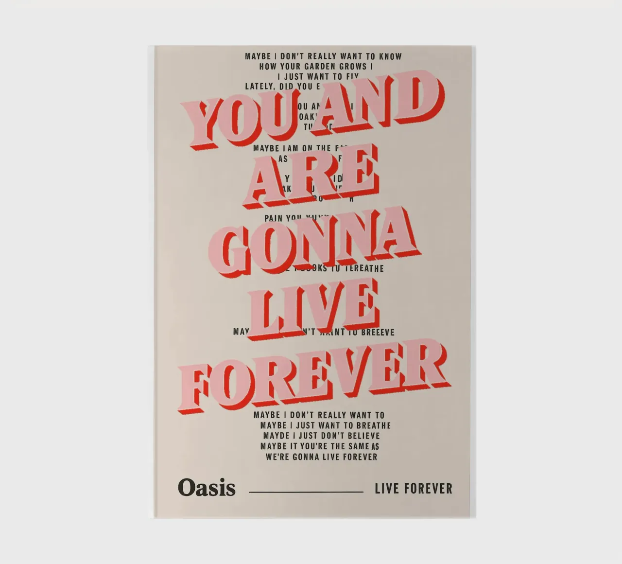You and I Are Gonna Live Forever – Oasis notitieboek van Attaboy Dsgn
