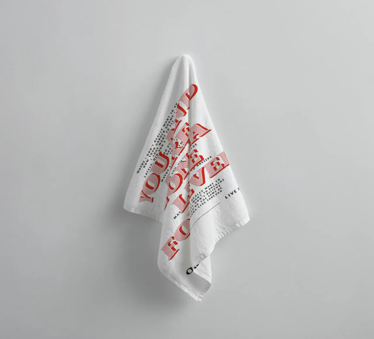 You and I Are Gonna Live Forever – Oasis asciugamano da bagno da Attaboy Dsgn