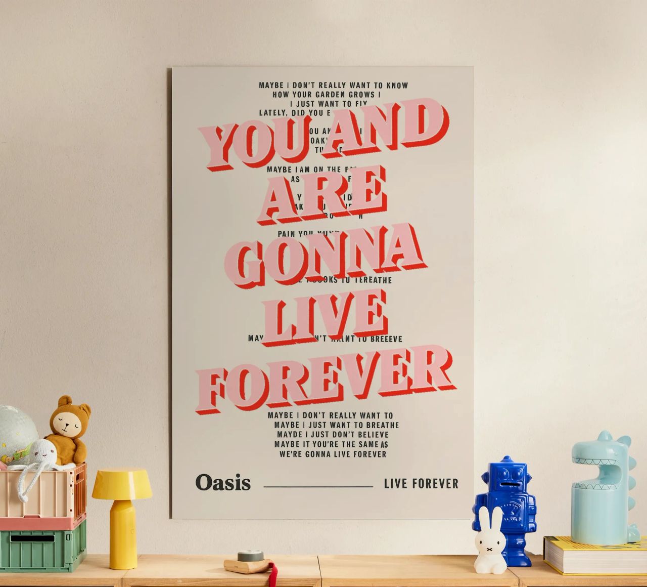 You and I Are Gonna Live Forever – Oasis alluminio dibond da Attaboy Dsgn