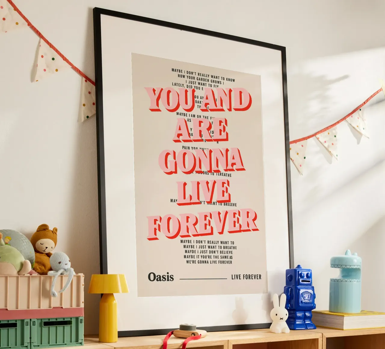 You and I Are Gonna Live Forever – Oasis poster da Attaboy Dsgn