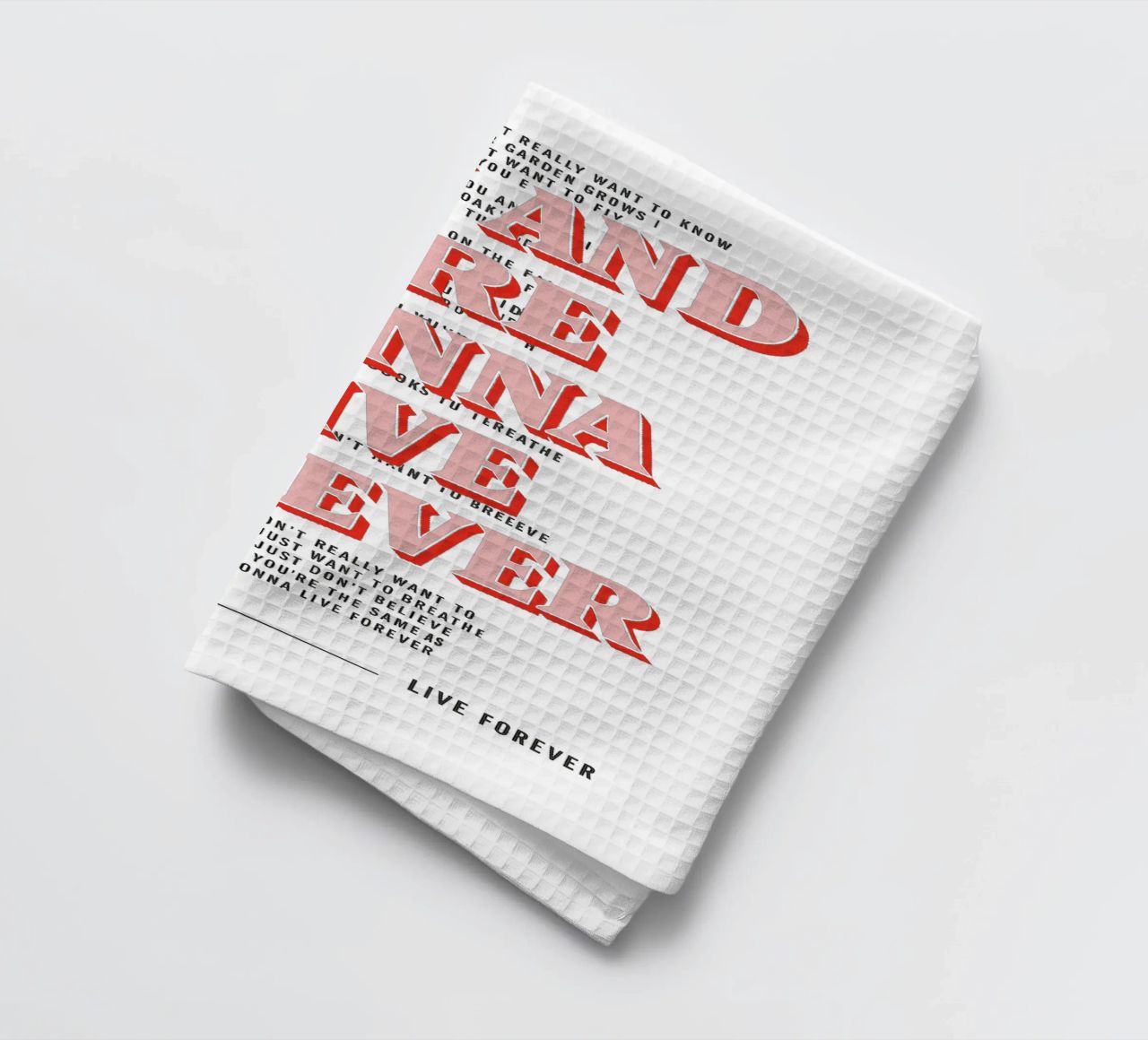You and I Are Gonna Live Forever – Oasis canovaccio da cucina da Attaboy Dsgn