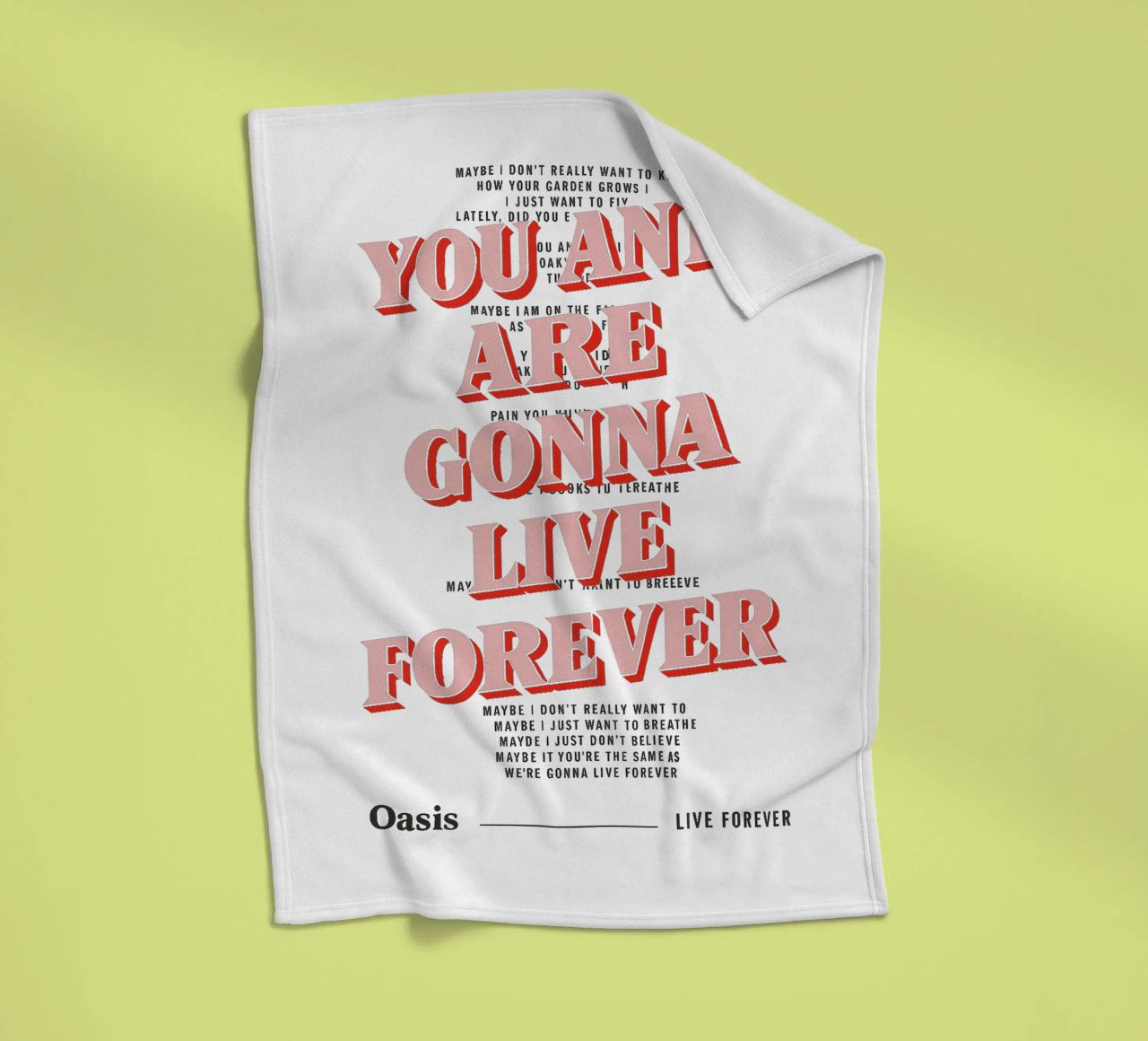 You and I Are Gonna Live Forever – Oasis coperta in pile da Attaboy Dsgn