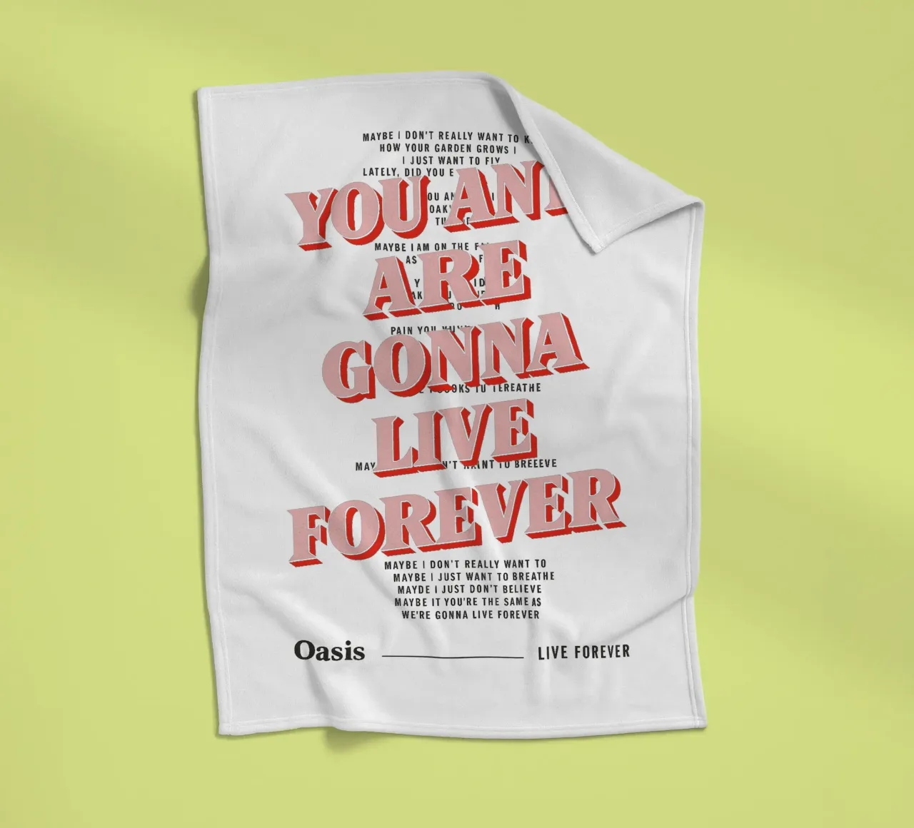 You and I Are Gonna Live Forever – Oasis coperta in pile da Attaboy Dsgn